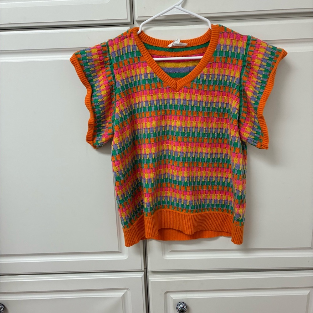 😁THML Multicolor Striped Knit Top